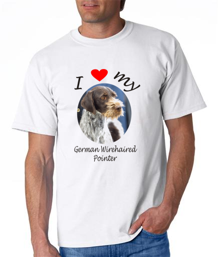Dogs - German Wirehaired Pointer Picture on a Mens Shirt